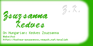 zsuzsanna kedves business card